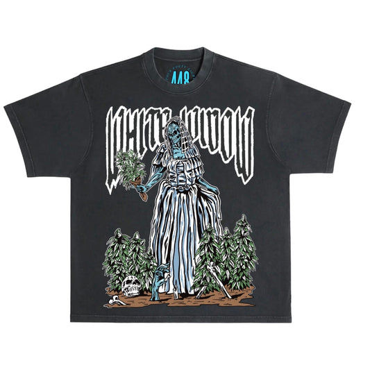 Short sleeve White Widow Faded Black Heavyweight Tee