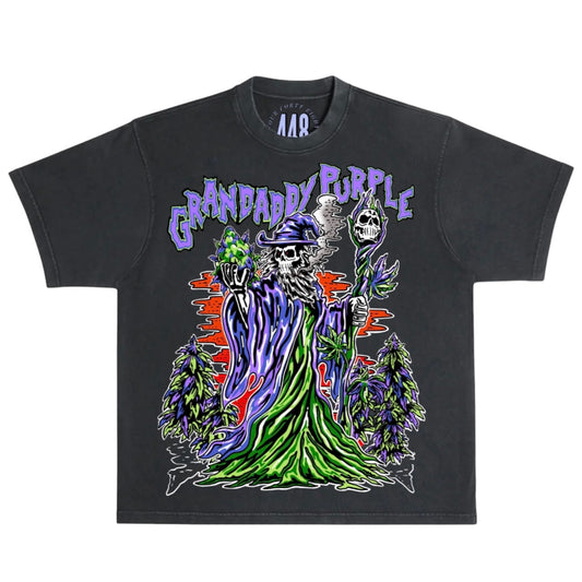 Short sleeve Grandaddy Purple Faded Black Heavyweight Tee