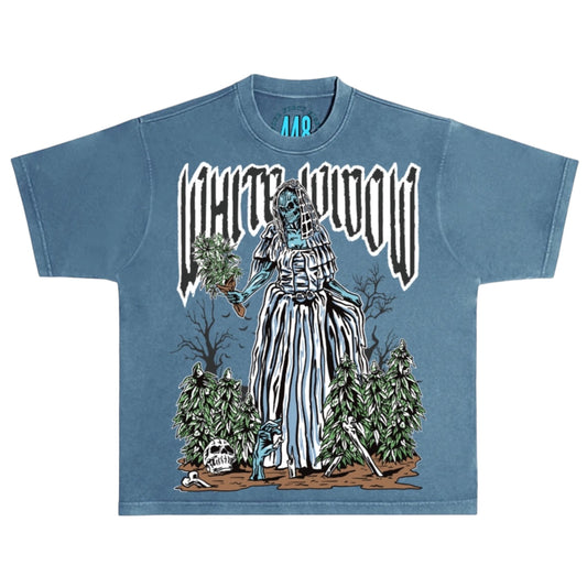 Short sleeve White Widow Pebble Blue Heavyweight Tee