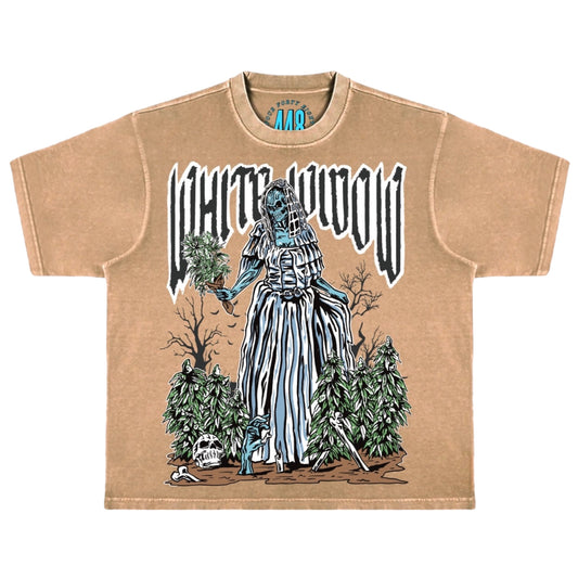 Short sleeve White Widow Saddle Brown Heavyweight Tee